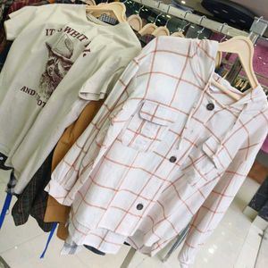 GIRLS Hooded Plaid Button-Up