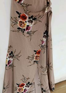 Long Wrap Dress With Slit