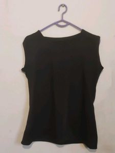 Embellished Blue Knit sweater cardigan and black s