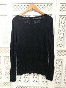 Black Graphic Print Top B