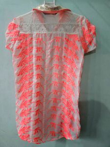 Zara Sheer Embroidered Shirt
