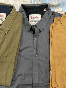 Roadster Pack Of 3 New Solid Shirts