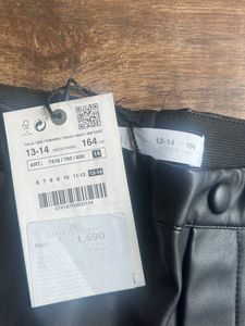 Zara Faux Leather Pants 164cm