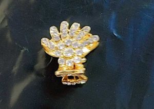 Gold &amp; Rhinestone Hair Claw Clip