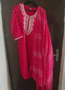 New Unused Embroidery Cotton Suit