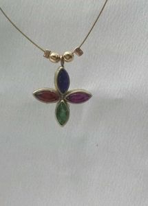 Unique Gemstone Flower Necklace