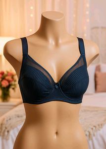 🇳🇿💫💗Charcoal Colour Lining Bra with Mesh Print
