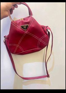 Maroon Handbag With Sling