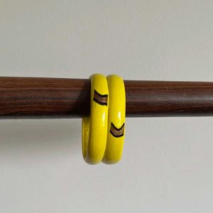 Glass Yellow Bangles