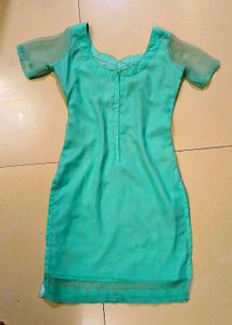 Plain Dupatta And Kurti Set Without Salwar
