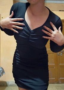 Chic Black Bodycon Mini Dress