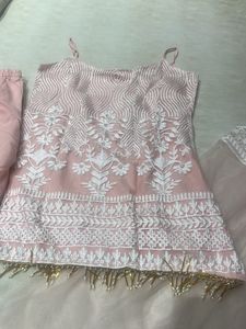 Pink Embroidered 3-Piece Suit