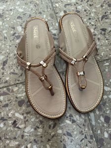 Sleek Embellished Thong Sandals
