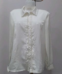 Elegant White Long Sleeve Shirt