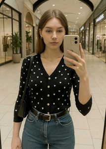 Pinterest H&M Heart Print Cardigan D