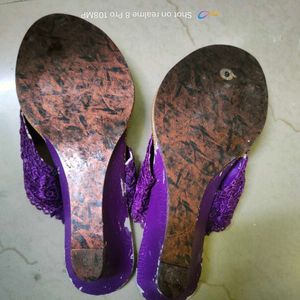 Purple Wedge Heels