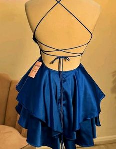 Blue Satin Dress