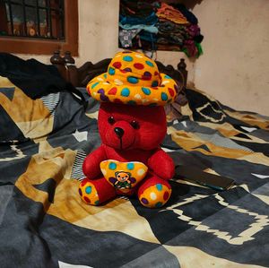 Red Teddy Bear with Hat