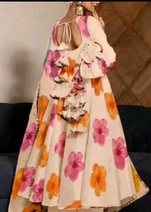 Floral Print Anarkali Suit