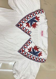 White Embroidered Top