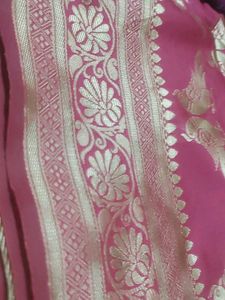 Pink Banarasi Silk Saree