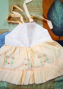 Baby Girl Cotton Frock For Summer With Bottom