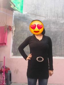 Elegant Black Tunic Top