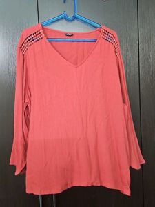 V-Neck Long Sleeve Top