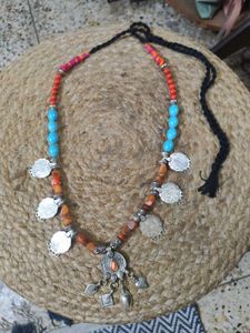 Original Vintage Afghani Long Tribal Neckpiece
