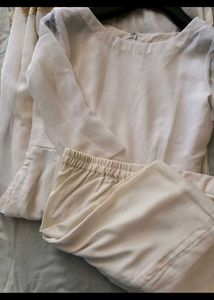 Elegant White Embroidered Kurta Set