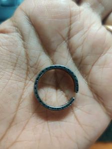 92.5 Silver Ring With Carvings In Black Polish