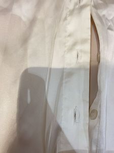 Vintage White Satin Blouse