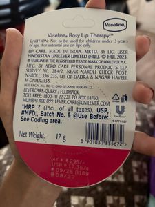 Vaseline Rosy Lips Therapy