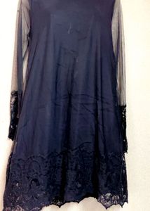 Black Lace Detail Dress