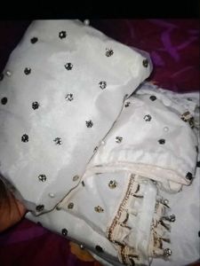 Elegant White kurta sharara