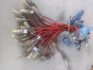 2 LED pixel lights with attached