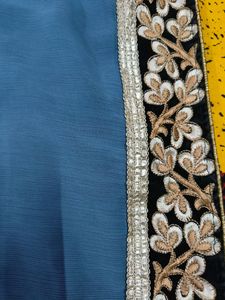 Black And Grey Double Shade Partywear Saree