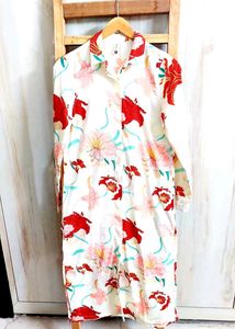 Floral Print Long Shirt Bust Size-34-36