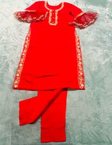 Beautiful Red Suit With Trouser