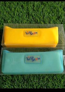 Lifestyle Pencil Case - Yellow & Blue Pack Of 2