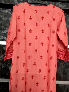 Elegant Floral Print Kurta