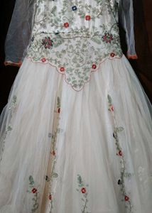 Embroidered Tulle Gown