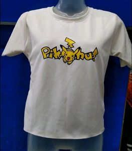 White Cute Picachu T Shirts