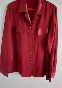 Vintage Burgundy Blouse