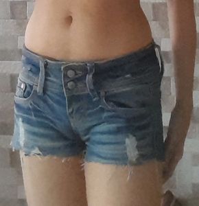 Denim Low Waist Shorts