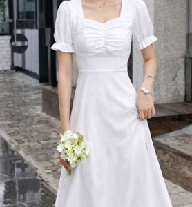 Elegant White Midi Dress