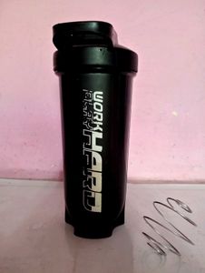 Black "Work Hard" Shaker Bottle