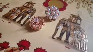 Vintage Pearl &amp; Crystal Clip-On Earrings