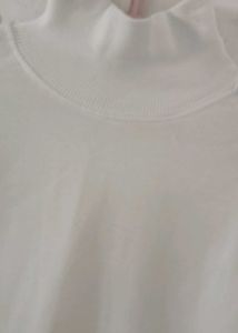 White Turtleneck T-Shirt