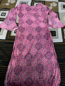 Patterned Pink kurta